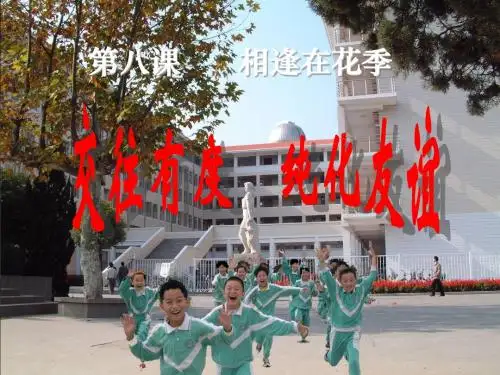 七年级政治 第八课 相逢在花季 交往有度 纯化友谊