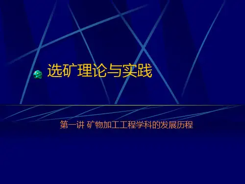 选矿理论与实践-学科发展现状及前景-PPT文档资料