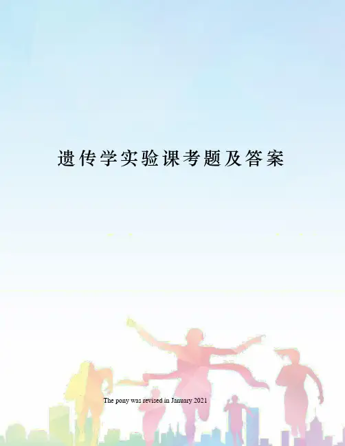 遗传学实验课考题及答案