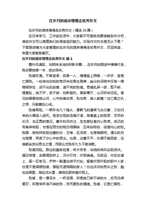 在岁月的堤岸慢慢走优秀作文