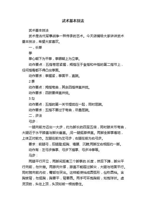 武术基本技法