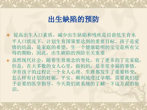 出生缺陷的预防 PPT课件