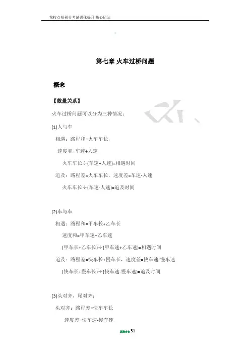 7第七章 火车过桥问题-火车过桥问题公式7个