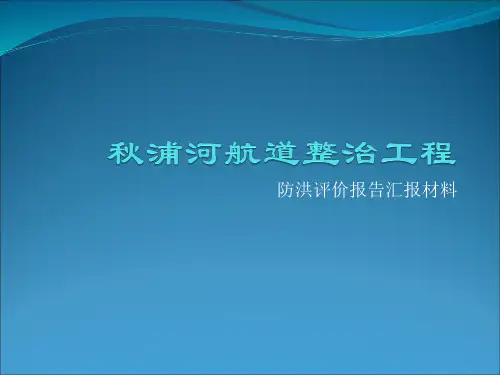 秋浦河航道整治工程防洪评价报告汇报