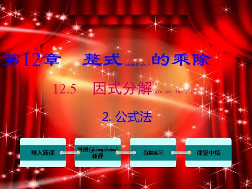 八年级数学上册 第12章 整式的乘除 12.5 因式分解 2 公式法课件