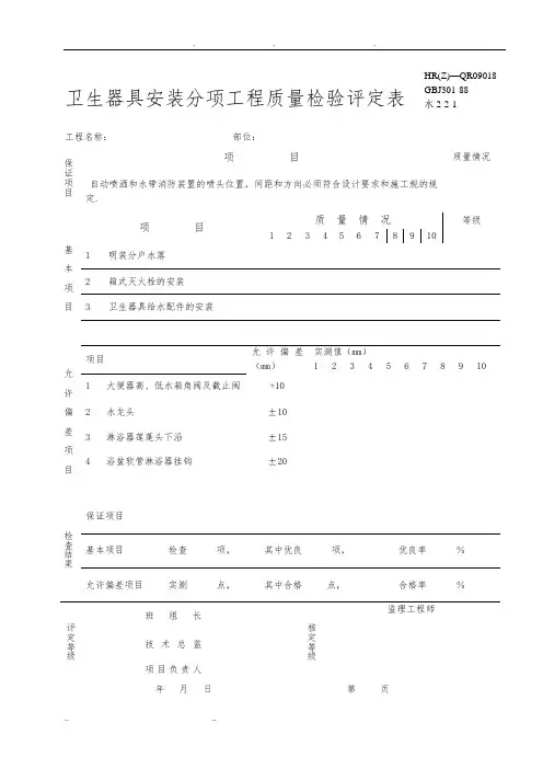 装饰工程施工管理表格大全[5]