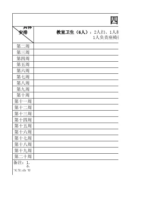 值日表