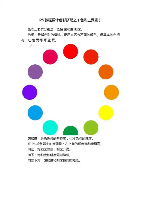 PS教程设计色彩搭配之（色彩三要素）