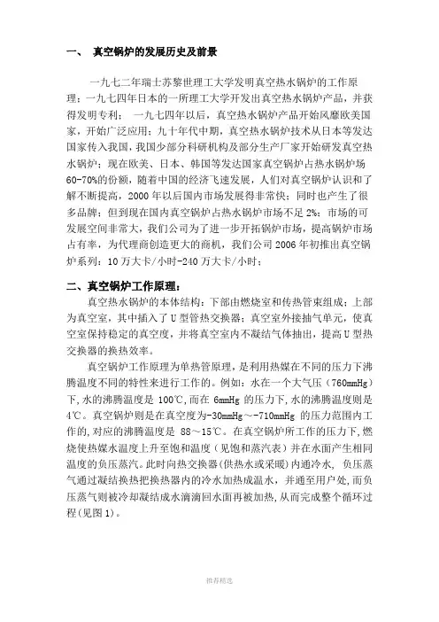 真空锅炉原理特点