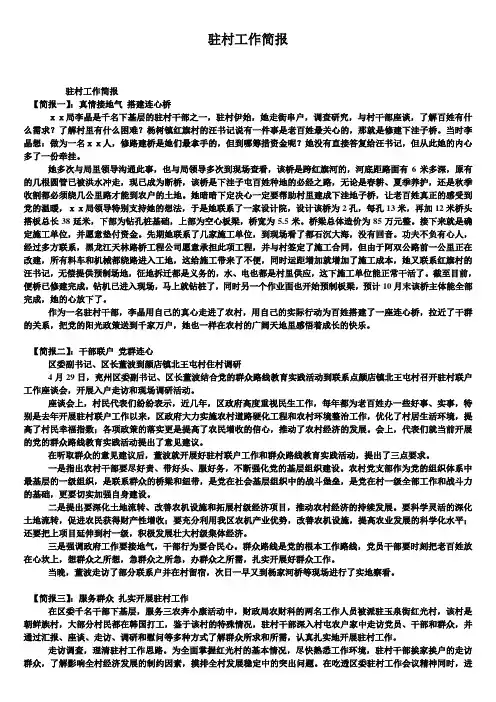 驻村工作简报