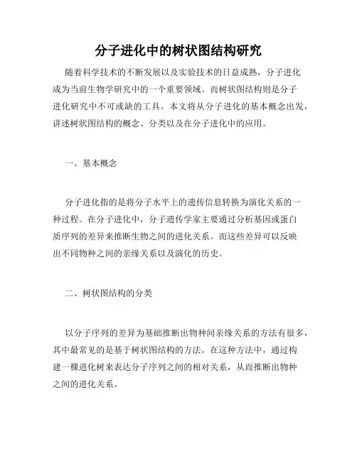 分子进化中的树状图结构研究