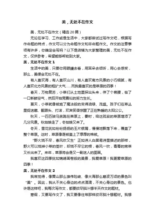 美，无处不在作文