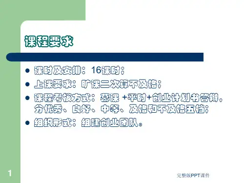大学生创新创业基础完整 (精编版)ppt课件