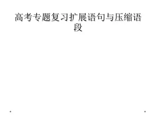 高考专题复习扩展语句与压缩语段