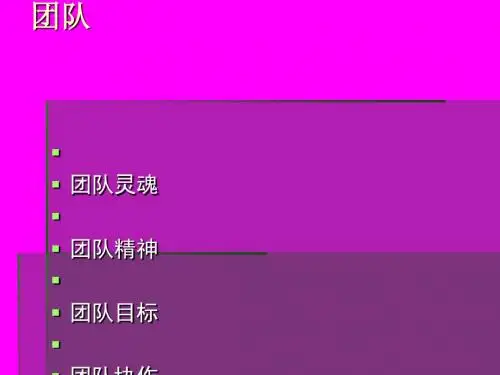 精英团队建设教材(PPT42张)