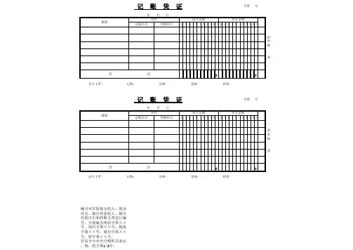 记账凭证(模板)自动汇总