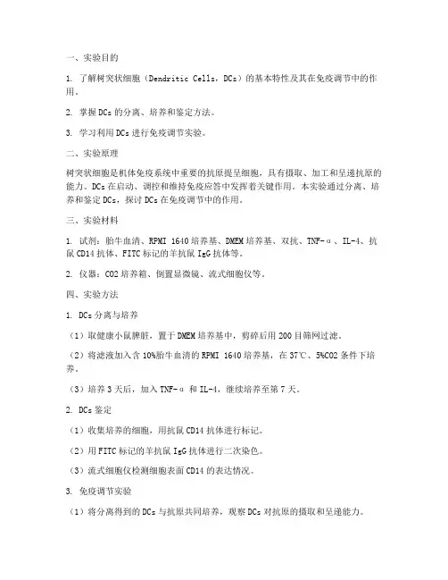 树突状细胞实验报告