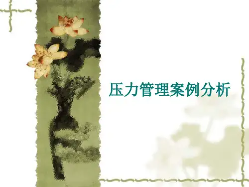 压力管理案例分析