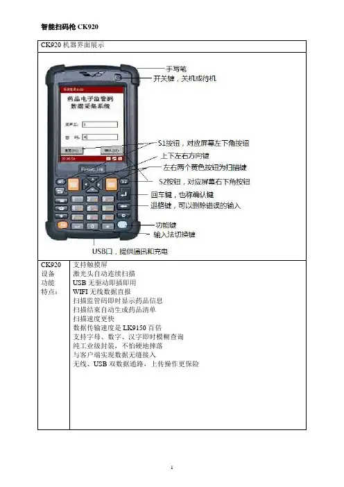 CK920智能扫描终端介绍