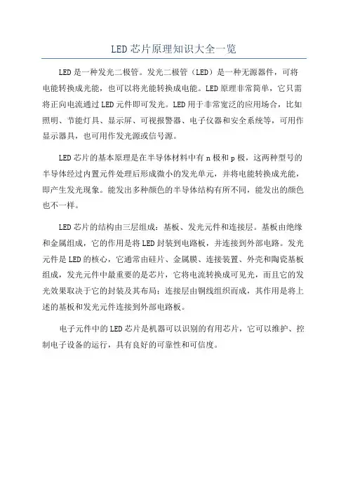 LED芯片原理知识大全一览