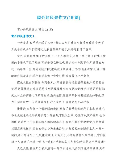 窗外的风景作文(15篇)