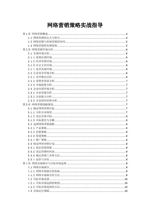 网络营销策略实战指导