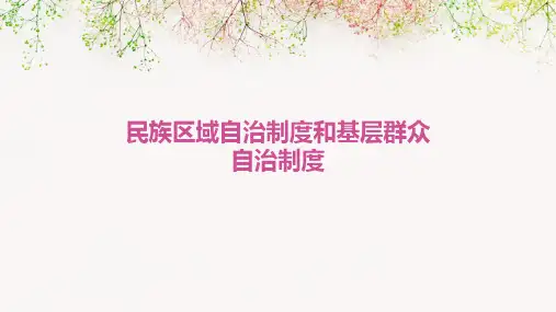 民族区域自治制度和基层群众自治制度