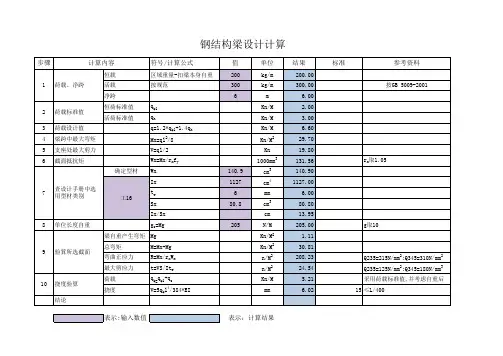 钢结构梁计算小程序