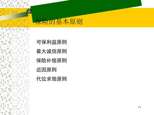 保险及保费计算PPT演示文稿