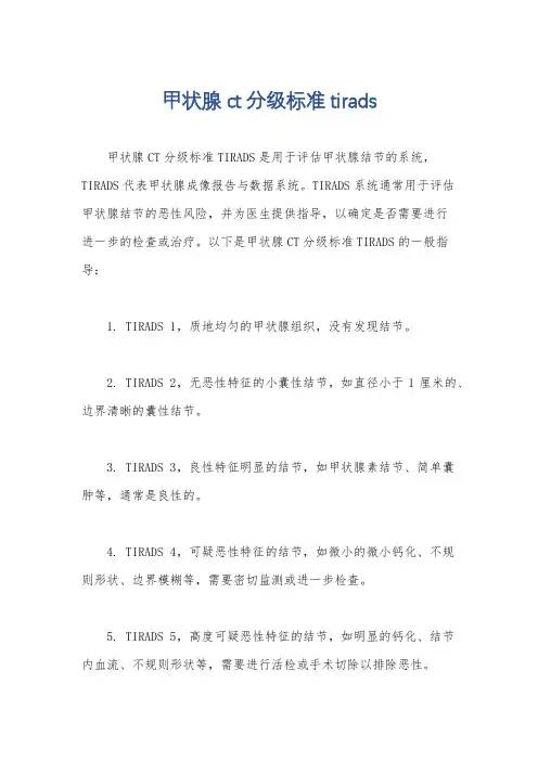 甲状腺ct分级标准tirads
