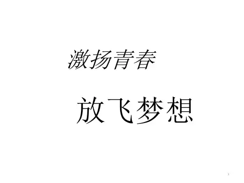 激扬青春放飞梦想-主题班会
