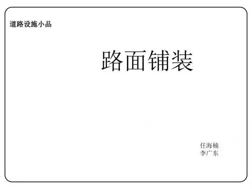 道路设施小品-路面铺装