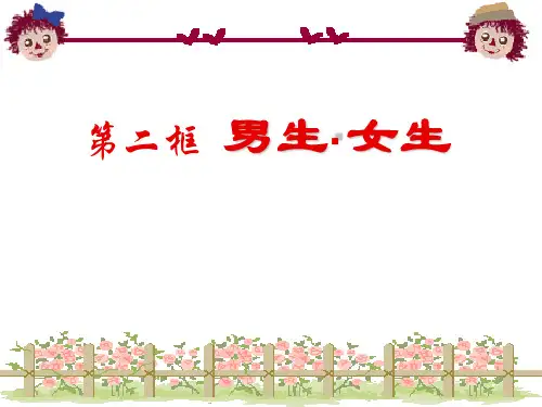 人教版初中政治 八年级政治上册  3.2男生女生 课件 (共20张ppt)