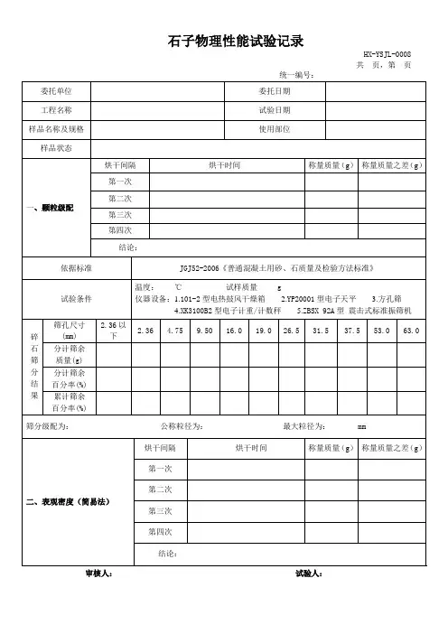 碎石试验记录(行标)+含水率