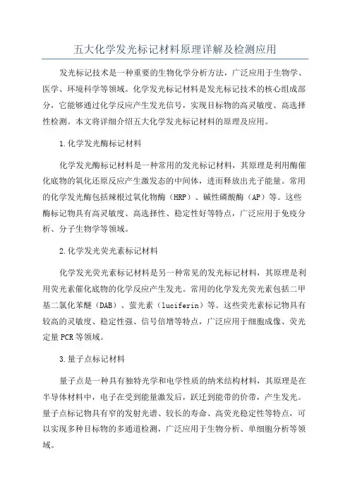 五大化学发光标记材料原理详解及检测应用