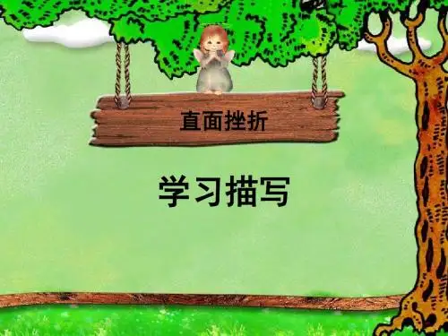 直面挫折——学习描写ppt1
