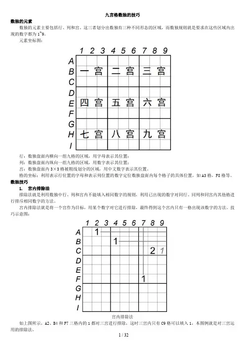(参考资料)二年级六宫格数独练习及数独技巧