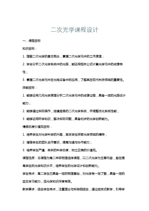 二次光学课程设计