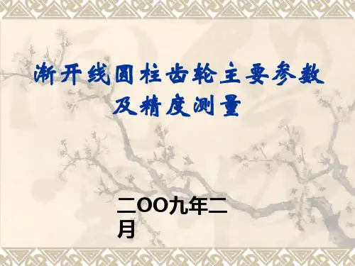 渐开线齿轮主要参数及测量