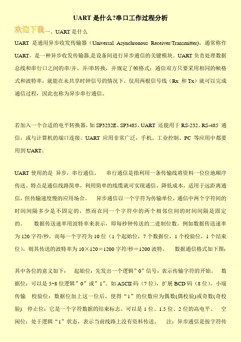 UART是什么-串口工作过程分析