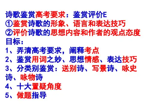 高考语文诗歌鉴赏专题复习2(PPT)2-1