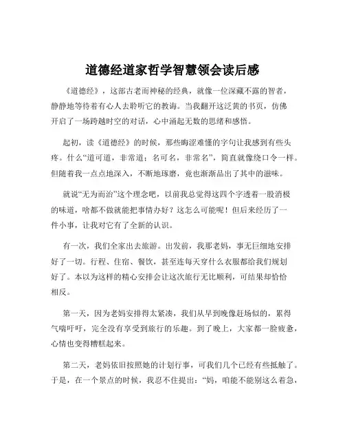道德经道家哲学智慧领会读后感