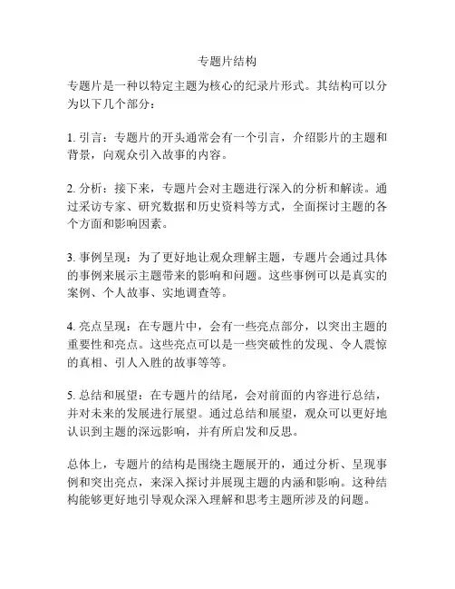专题片结构