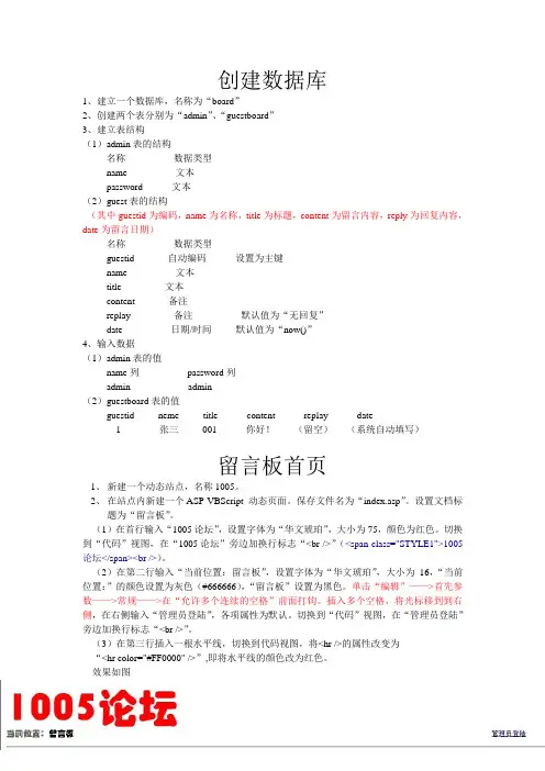 asp_Dreamweaver_access做留言板
