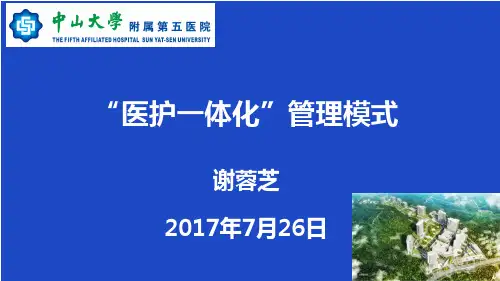 ”医护一体化“管理模式ppt课件