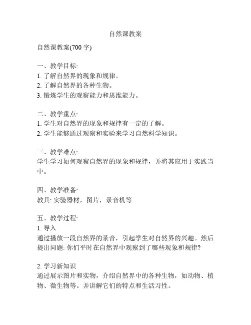 自然课教案