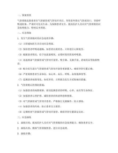 气管滑脱应急预案