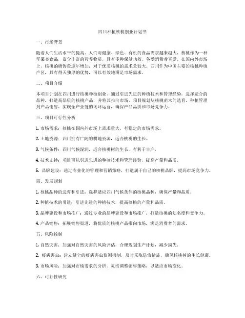四川种植核桃创业计划书