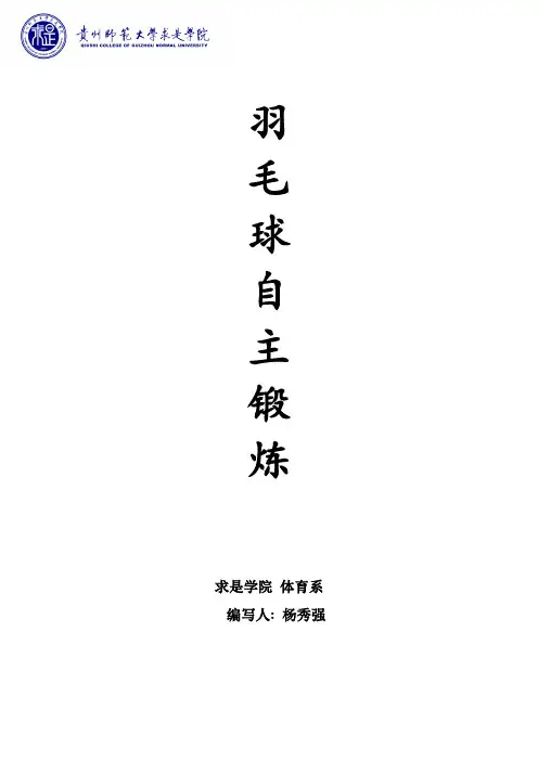 羽毛球自己锻炼——杨秀强