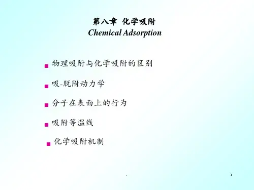 第八章-化学吸附PPT课件
